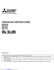 MITSUBISHI ELECTRIC MS15TN pdf manual